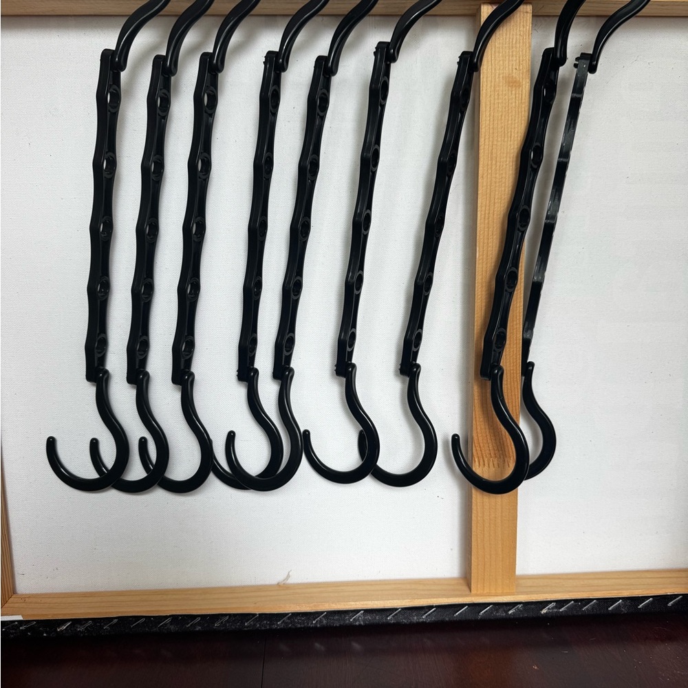 Black Space-Saving Hangers